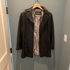 Black leather jacket